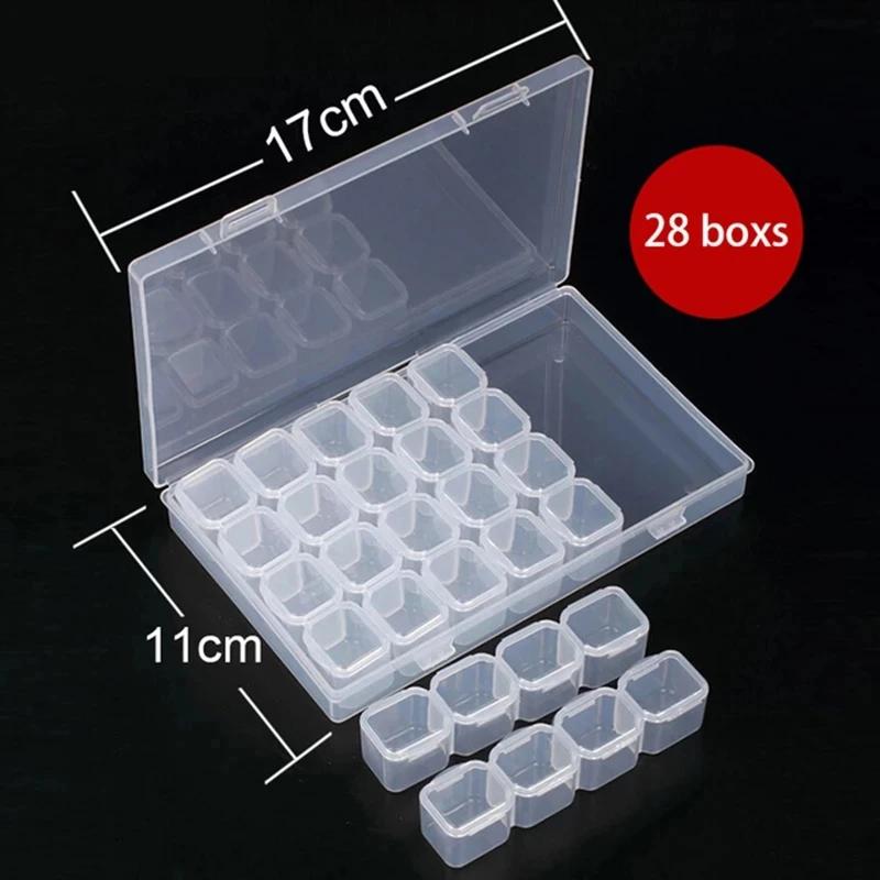 56/28Girds Adjustable Plastic Sewing Storage Box for Jewelry Nail Art Diamond Painting Accessories DIY Craft Container Boxes