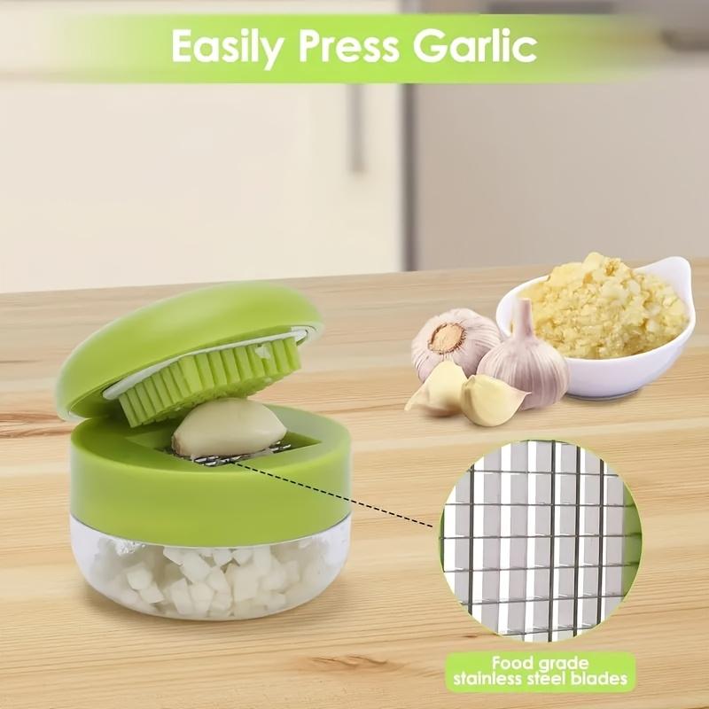 Multifunctional Stainless Steel Garlic Press Easy Manual Garlic Meat Grinder Slicer Grinder Kitchen Tools Kitchen Gadgets