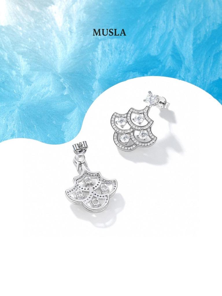 Musla Design Jewelry For Women Fashion Earrings 925 Sterling Silver Drop Earrings Zircon Fashion Stud Earrings