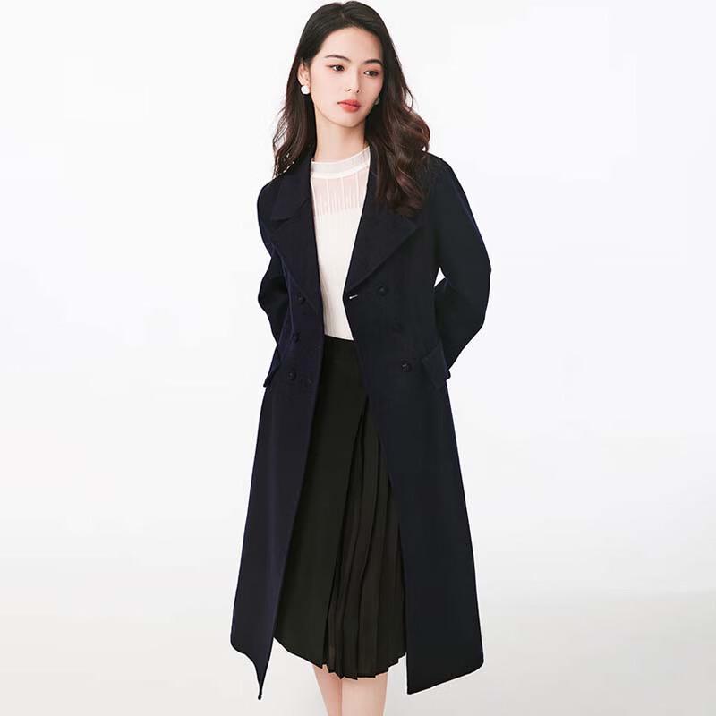 

JESSIE Элегантное шерстяное пальто средней длины с лацканами L