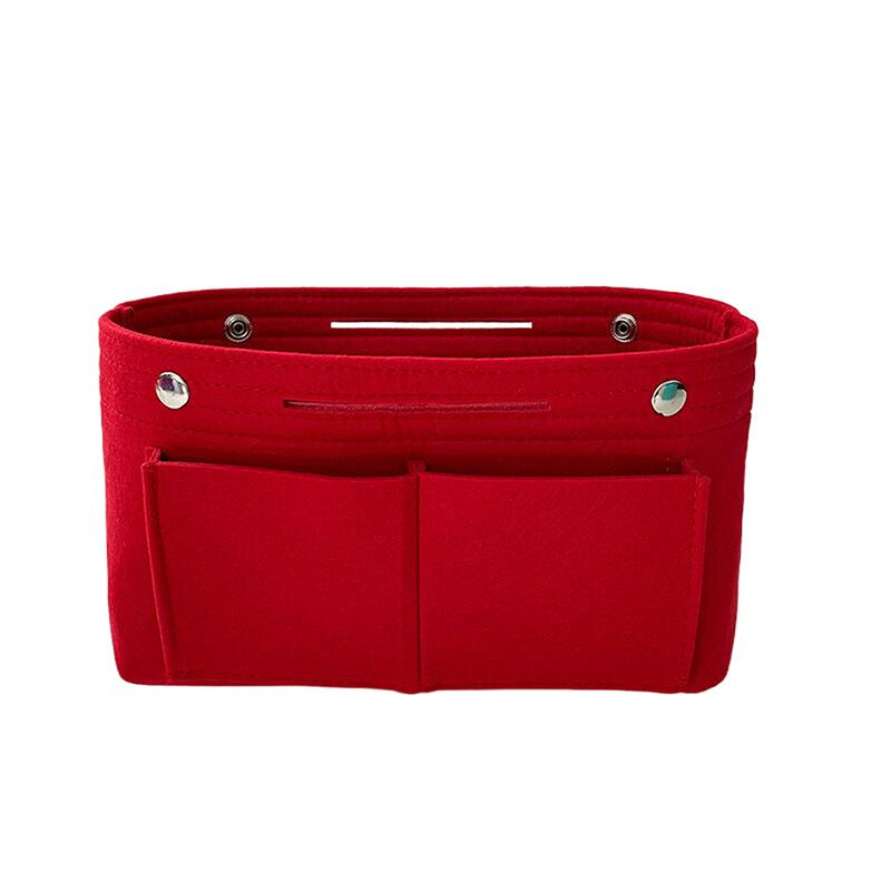 Large-Capacity Felt Travel Cosmetic Bag Storage Finishing Felt Bag Dividing Inner Bag Storage Bag Snap Closure Clutch