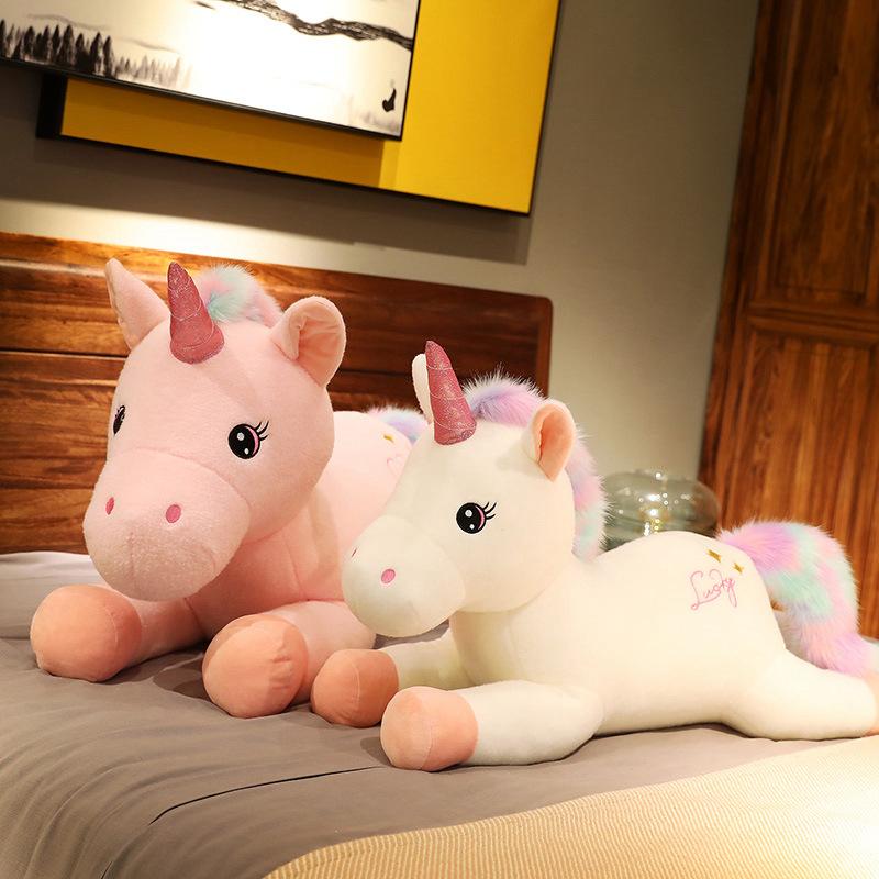 Unicorn Toy Plush Cartoon Stuffed Throw Pillow Doll Soft Cute Kids Gift Xmas