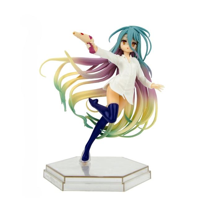 19cm No Game No Life Shiro Stephanie Dola Anime Figure Pop Up Parade Schwi Action Figure Jibril Fairy Shampoo Figurine Doll Toys