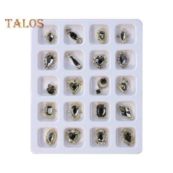 

20 шт./кор., блестящие стразы для дизайна ногтей, сделай сам, изысканная форма, нежный дизайн ногтей, стразы для маникюра, очаровательная поставка для маникюрного салона чёрный