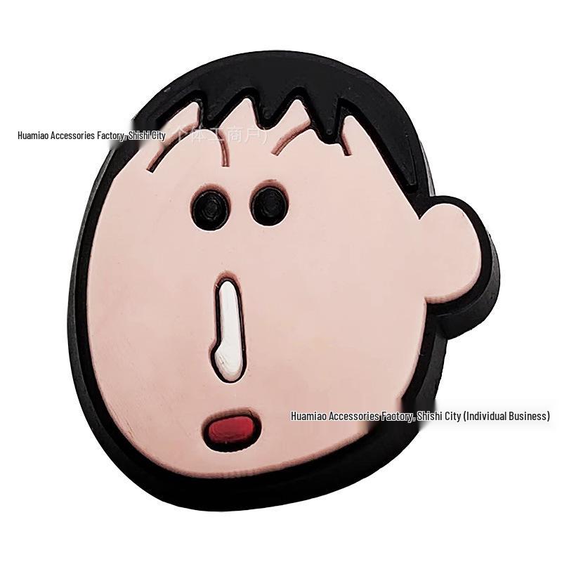 Charms para Zapatos de Dibujos Animados Crayon Shin-chan - Accesorios Desmontables de Goma PVC para Zapatos con Agujeros