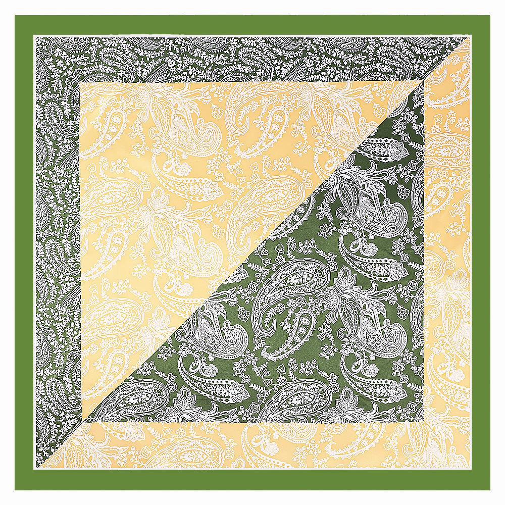 Mai Tong 90cm Böhmischer Kaschmir-Druck Seiden-Quadrat-Schal für Damen