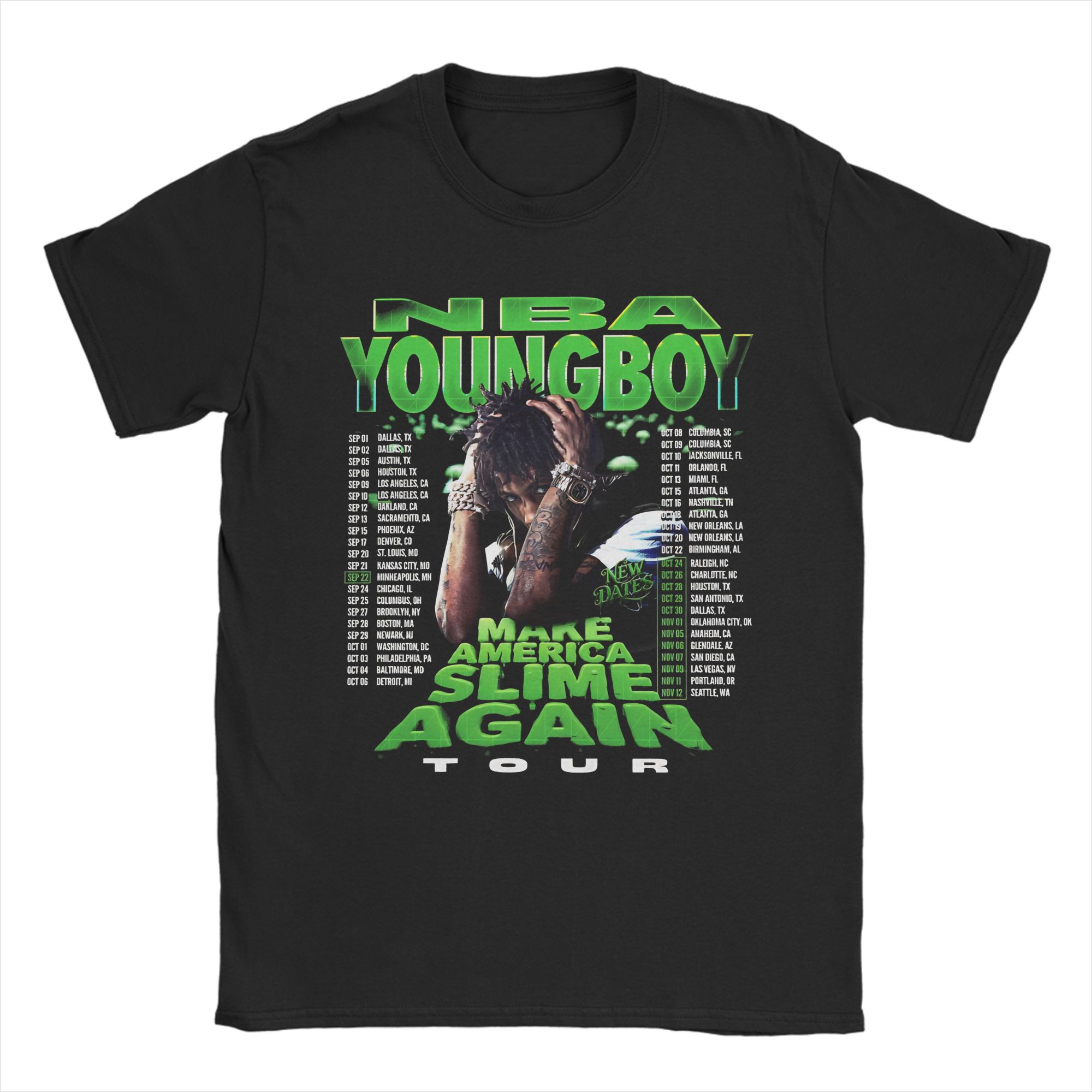 

Rapper Young Boy Never Broke Again MASA Tour 2025 New Arrival T Shirt for Men Women Pure Cotton Tee Shirt Clothing 5XL різнокольоровий