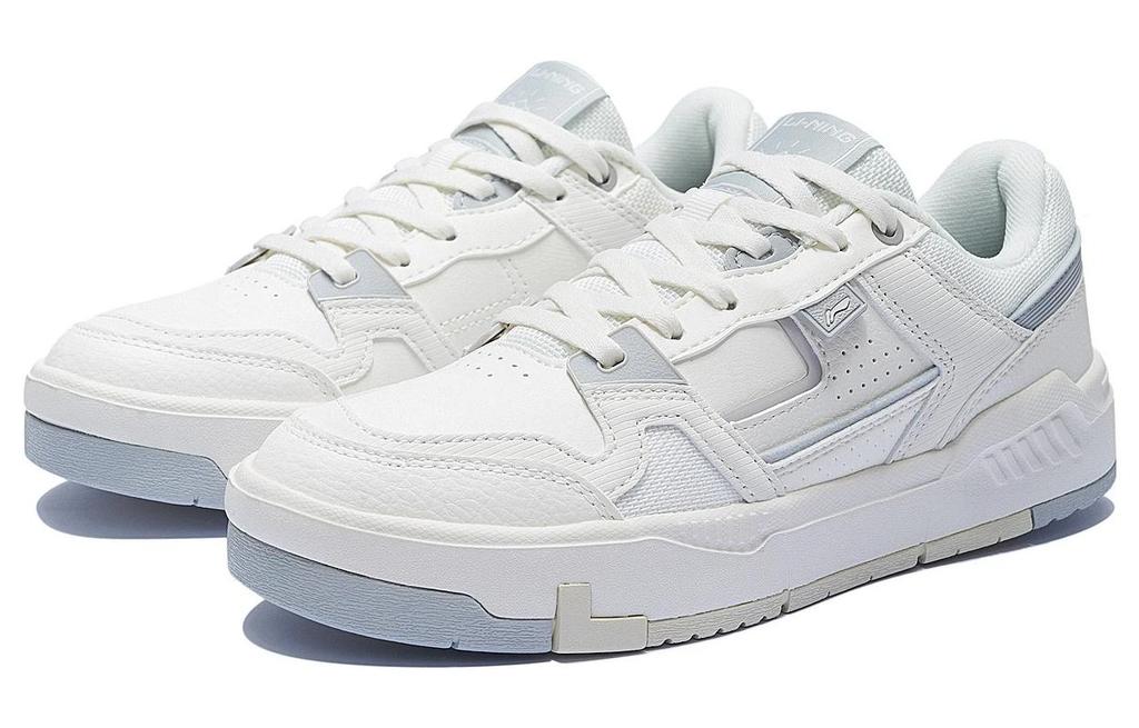 Li Ning ACE V2 Abrasion Resistant Breathable Low top Skateboard Shoes Women's White Gray AGCS156-1