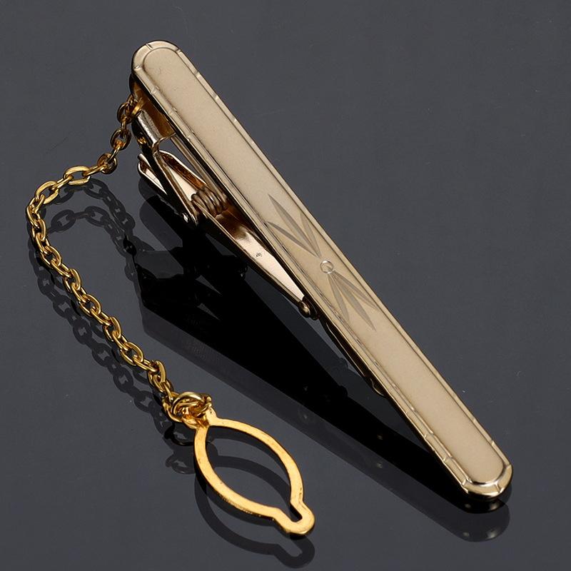 Men Metal Simple Necktie Buckle Gold Color Tie Bar Clasp Clip Clamp Ties Pin For Business Clasps  Wedding Jewelry