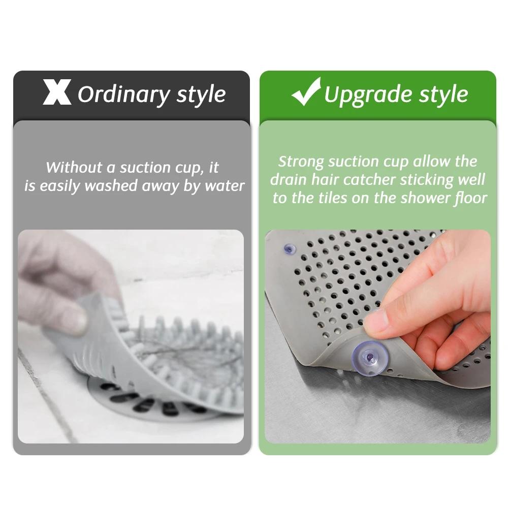 

1/4PCS Drain Hair Catcher Filter Sink Anti-blocking Strainer Bathtub Shower Floor Silicone Stopper Cover Kitchen Accessories