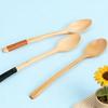Long-Handled Wooden Spoon Set: Coffee, Honey, Milk Tea Stirrer & Soup Ladle