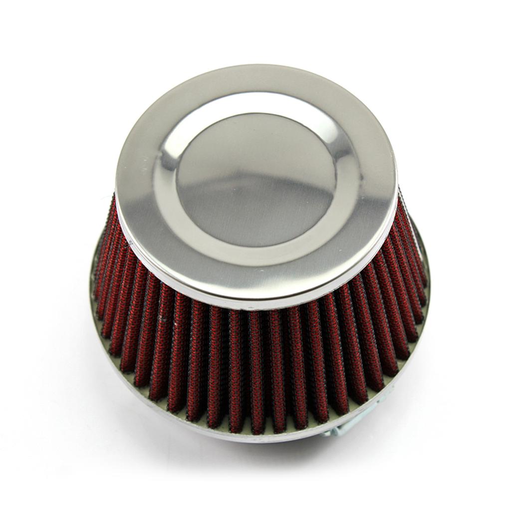 3.0inch Cold Air Intake Filter Red Universal Washable Reusable for Sport Racing Car Engine Intake Pipe 76mm High Flow Air Filter