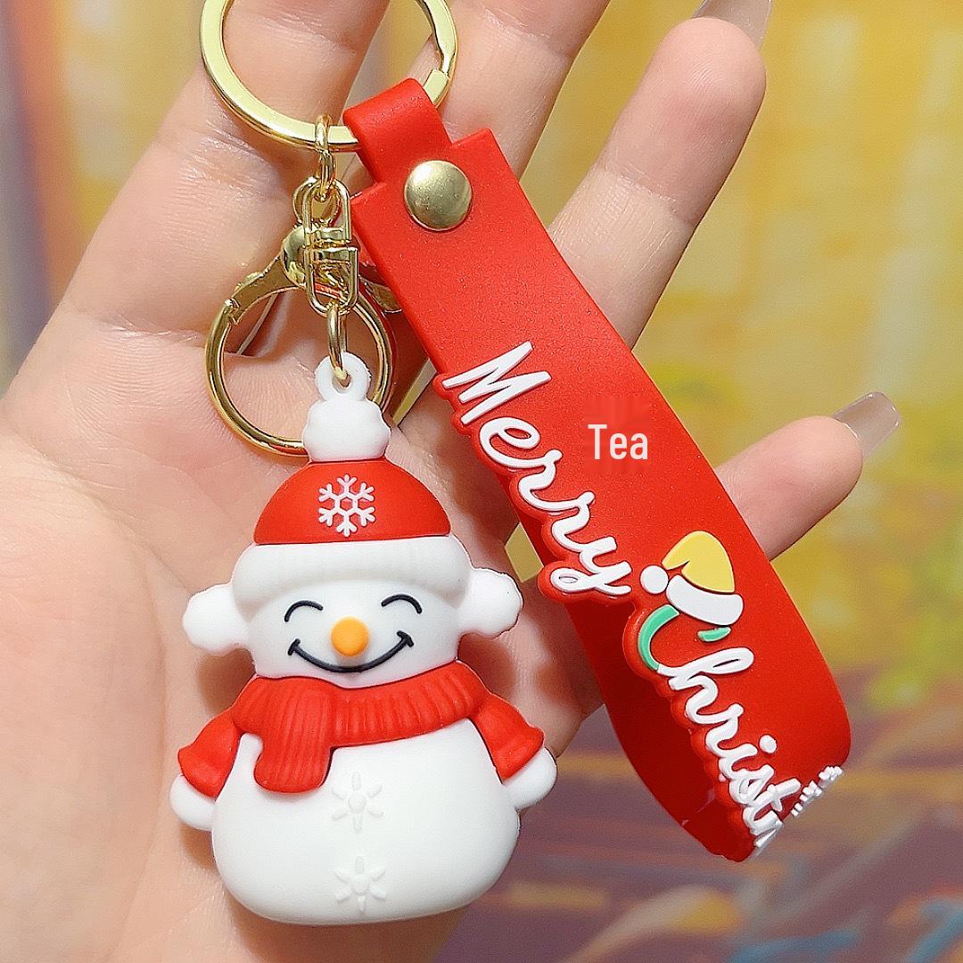 Милый Мультяшный Санта Клаус и Снеговик Брелок-Подвеска - Рождественский Подарок