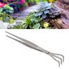 Root Rake with Tweezer 3 Prong Stainless Steel Loosen Soil Bonsai Tree Tools with Ergonomic Handle