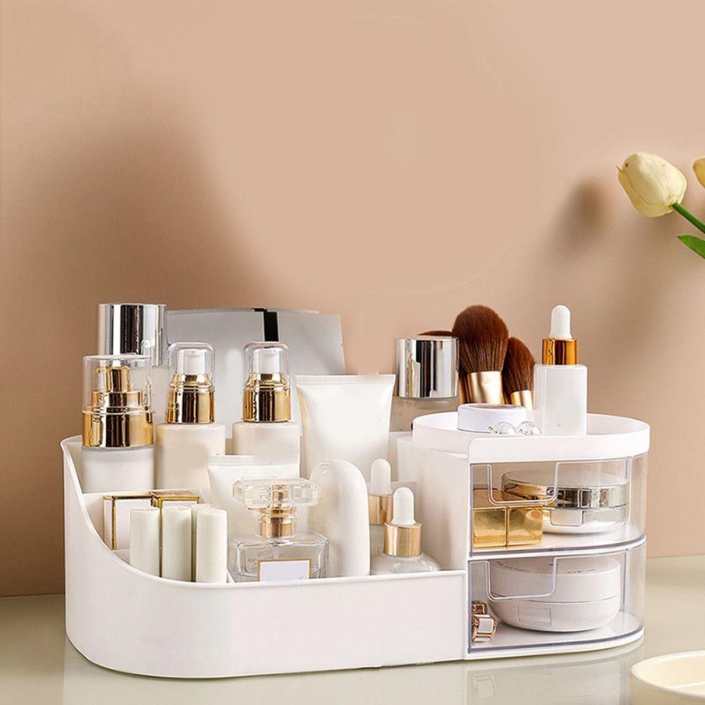 Large Capacity Makeup Box Plastic Sundries Storage Box Simple Jewelry Cosmetic Organizer Skin Care