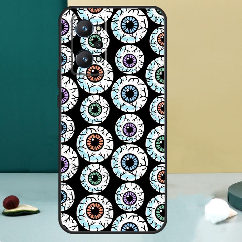 Crazy Eyeball Pattern For Realme GT 6T 5 6 GT 7 Pro C67 C75 C61 C55 C53 C51 C21Y C25S 10 11 12 13 14 Pro Plus Case