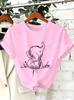 Elephant Graphic Women's T-shirt Unisex O Neck Short Sleeve Printed Tee Wild Animal Streetwear Casual Loose Daily Fashion Tops