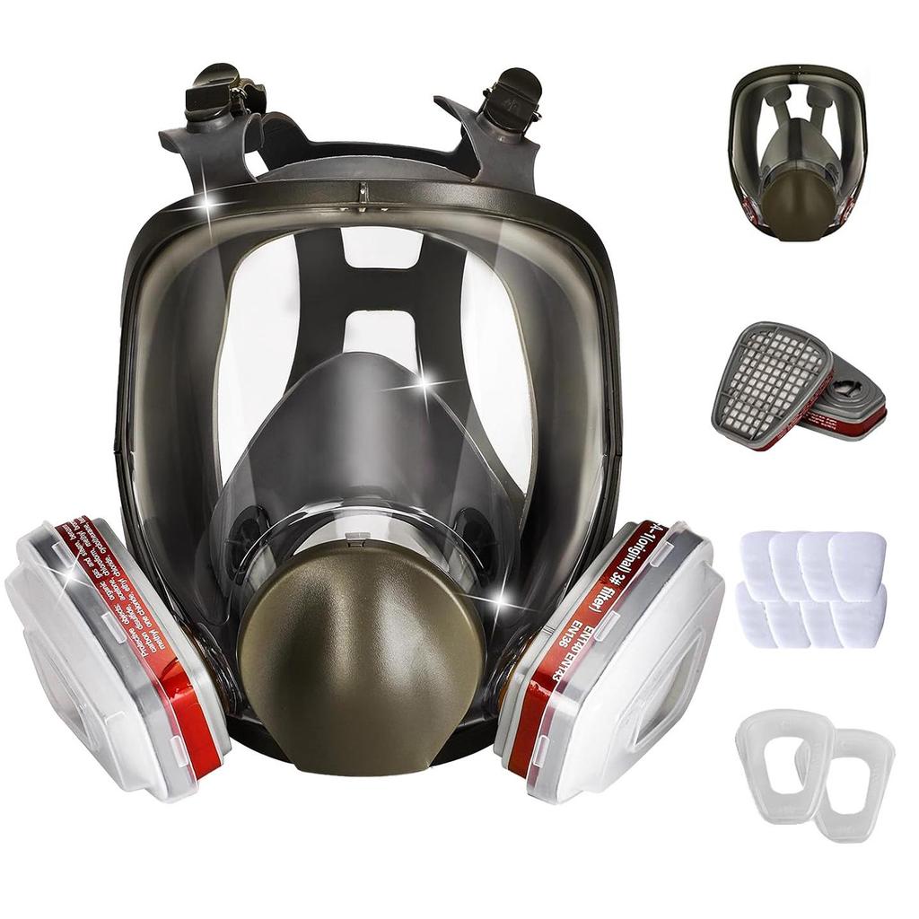Toxic Smoke Half-Face Mask for Pesticide, Spray Paint, Chemical, Dustproof, and Firefighting Protection
