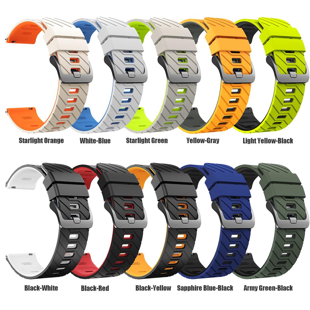 22mm Replace Band for Amazfit Balance/GTR 4 3 2 Silicone Watchband For Amazfit Bip 6 5/ Stratos 3 2 2S Adjustable Strap Bracelet