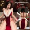Silk Velvet Christmas Bodycon Qipao Nightgown - Sexy & Slimming Lingerie Dress