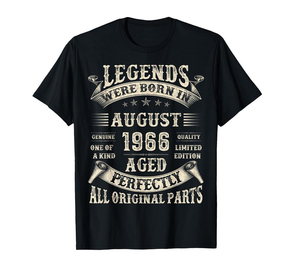 Birthday Gift for a 59th Year Old Man, 59th Birthday, August 1966, T-shirt