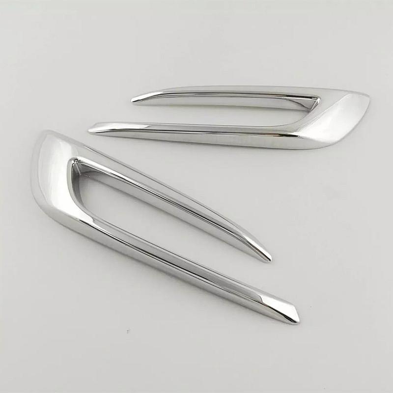 For Buick Encore 2016 17 2018 2019 ABS Chrome Accessories Car Front and Rear Fog Lamp Light Frame Trim Sticker Decoration Cover 4eg