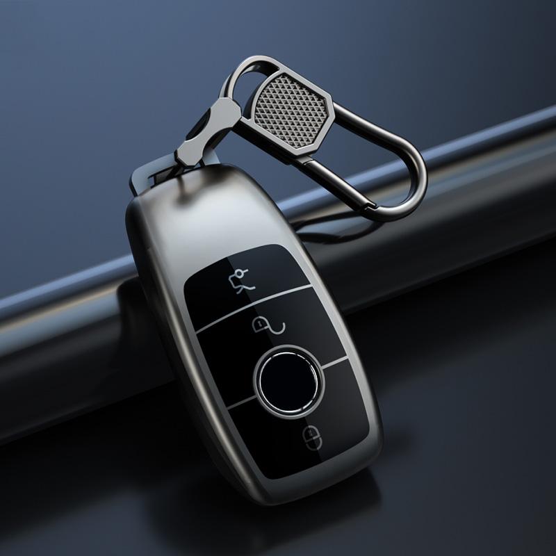 Grey Tpu Car Remote Key Case Cover Shell For Mercedes Benz A C E S G Class Glc Cle Cla W177 W205 W213 W222 X167 Amg Accessories