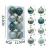 8pcs New 6cm Christmas Ball Pendant Plastics DIY Xmas Tree Charm Electroplated Christmas Supplies Party Decoration