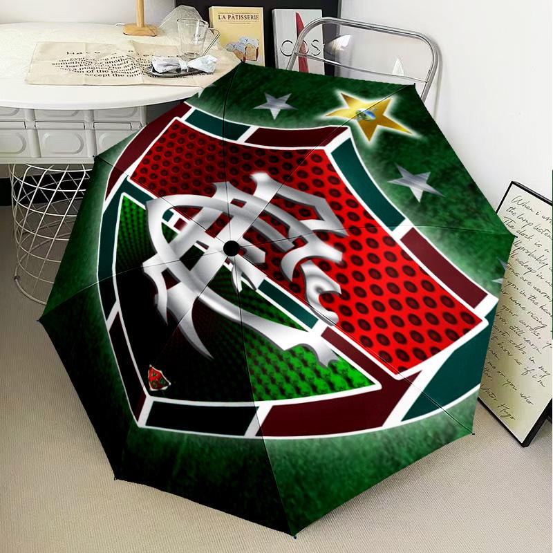 1PC Soccer Club Emblem Design Printed Umbrella Folding umbrella, automatic umbrella 8-Frame for Travel, camping Fan gifts Christmas Gifts