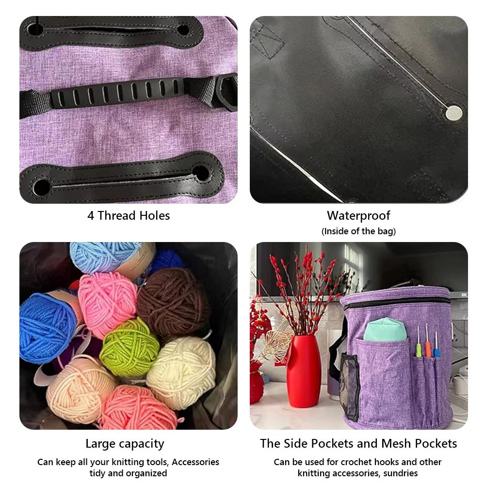 Haken und Nadeln Aufbewahrung Strickgarn Aufbewahrungstasche Tragbare Tragetasche für DIY Strickbegeisterte