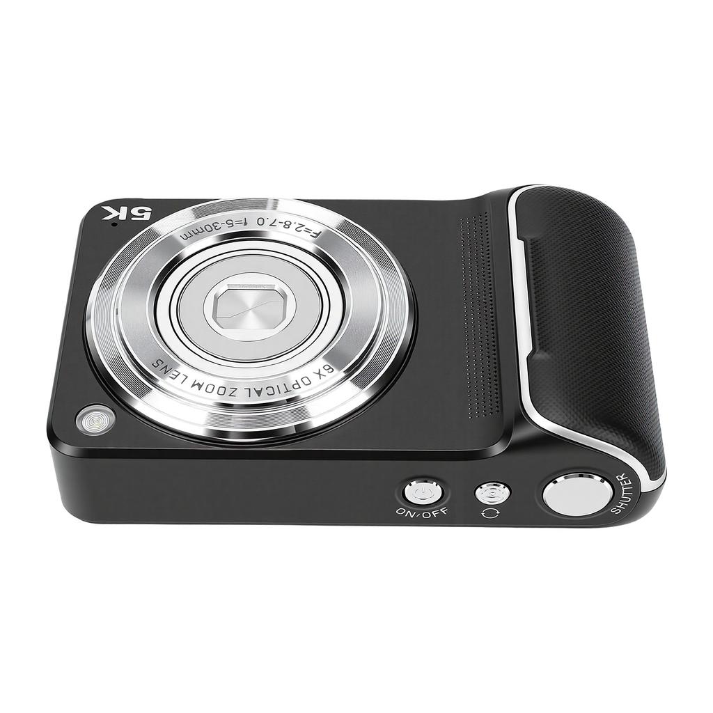 5K Digital Camera 64MP 6X Zoom Autofocus WiFi Digital Camera with Front Rear Lens 2.8 Inch HD Touch Screen LED Fill