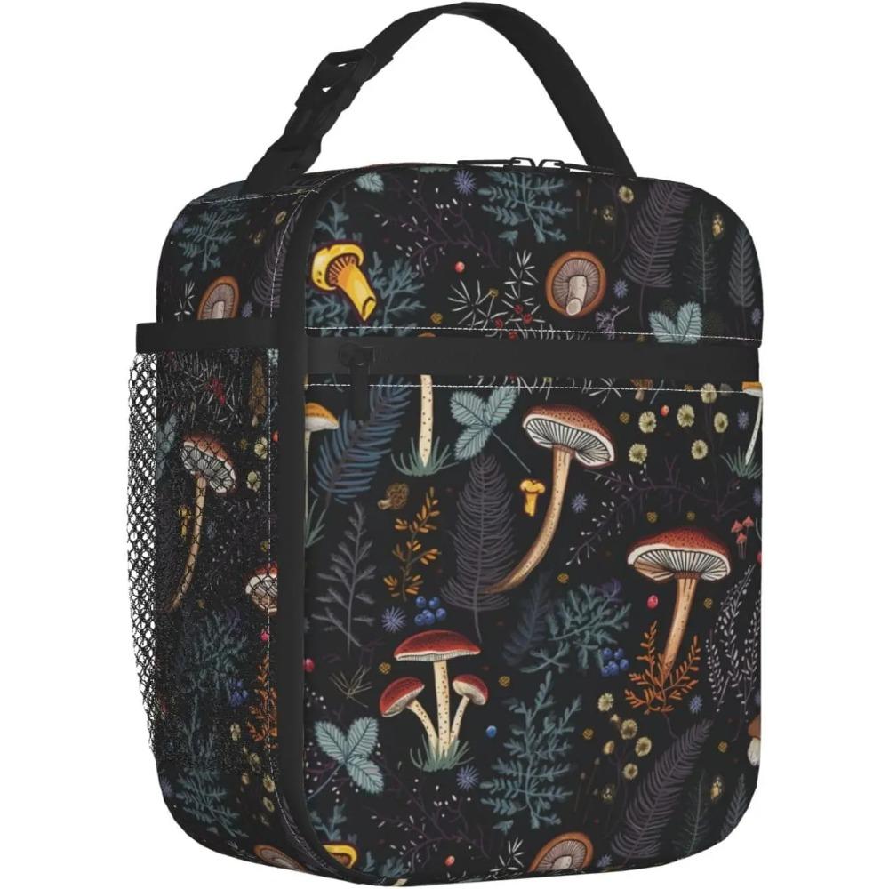 Mushroom Lunch Bag Portable Insulated Lunch Box for Women Men Reusable Leakproof  Cooler Thermal Lunchbox for Work Picnic Travel