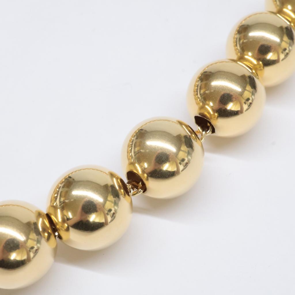 JIL SANDER [Beautiful Condition] 925 Sphere Ball Necklace S Gold colorUsed