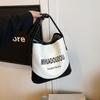 Casual Commuting Large-capacity Bag Women's New Popular Versatile Canvas Shoulder Bag Crossbody Bucket Bag