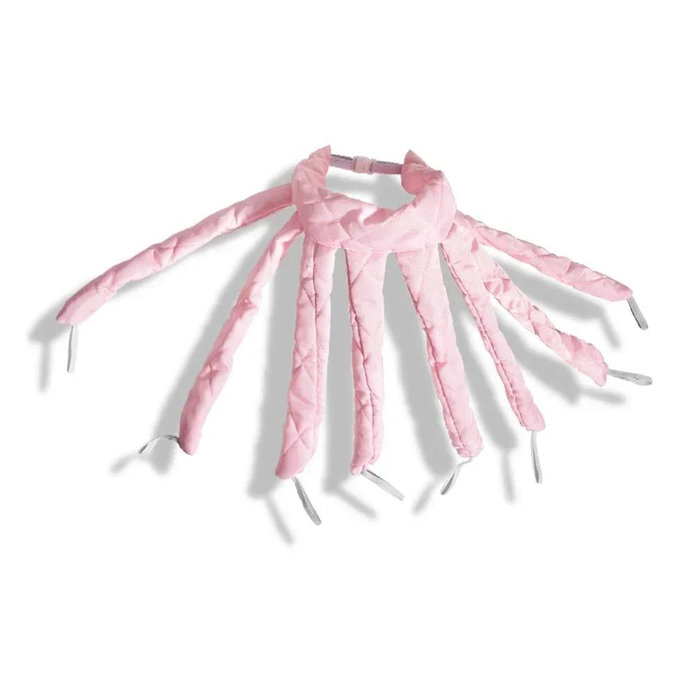 2Pcs Set Octopus Curler Headband Nightcap Suitable for Long Hair Satin Non Thermal Curling Iron Adjustable Strap Styling Tools