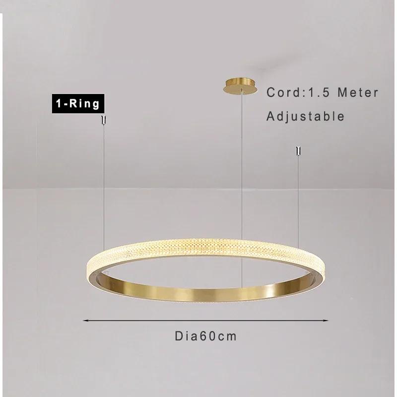 

Элегантная круглая люстра в скандинавском стиле для современного дома, регулируемая по высоте, акриловая форма, светильники для гостиной и столовой neutral light