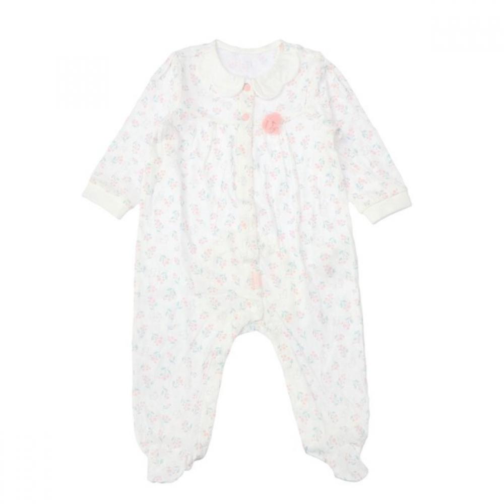 Absorba Bamboo Overall Flower Rabbit A1110613 White Ivory BACK IVORY/70 (0-3M foot wraps)