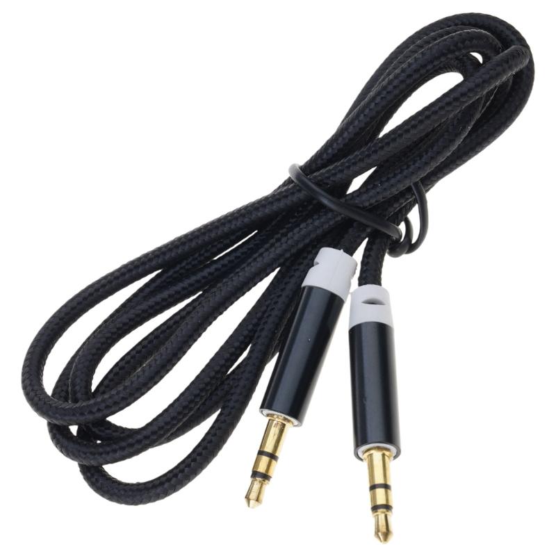 

1m 3.5mm Male to Male Stereo Cord Extension Cable Microphones Wire Line for Smartphones and Tablets Black 1