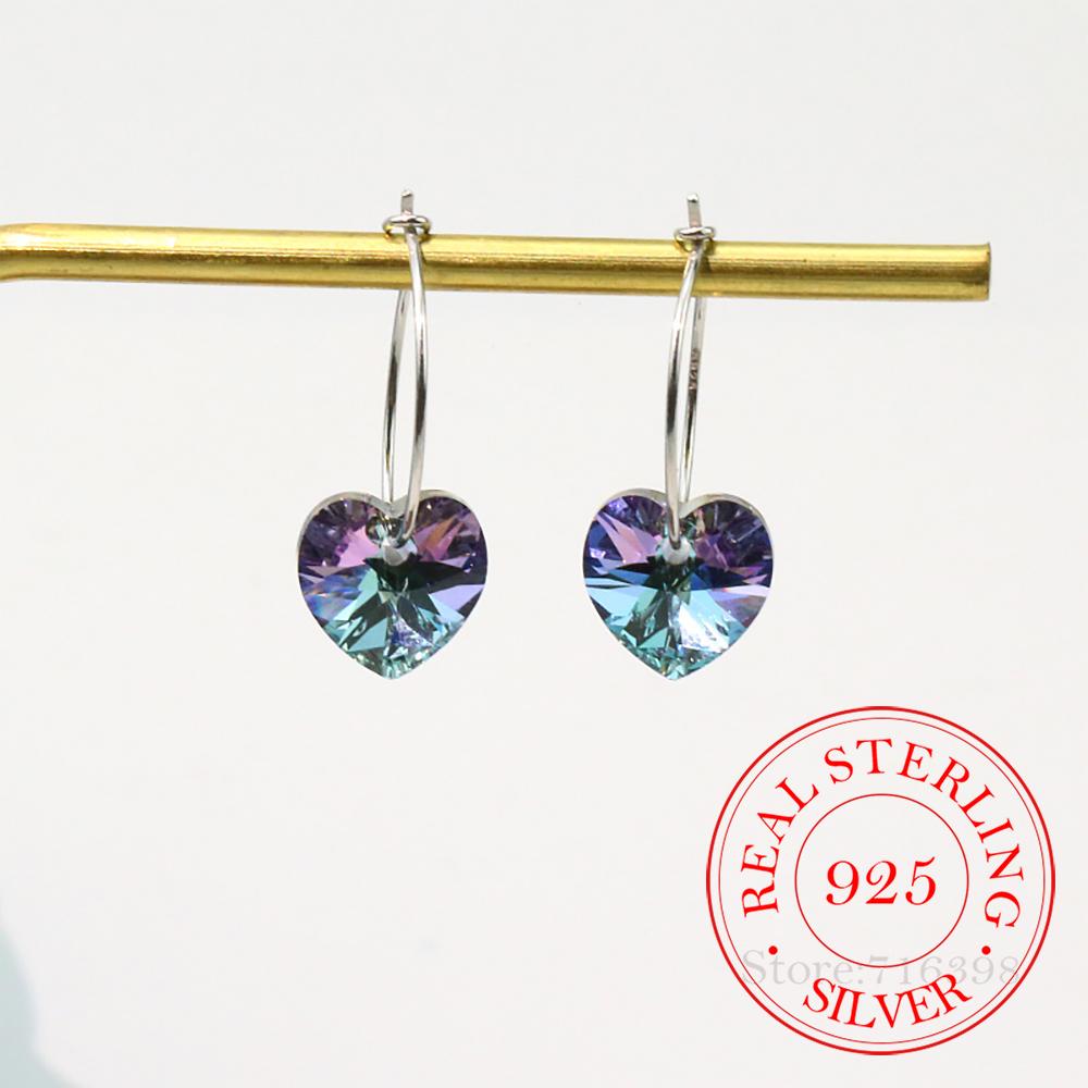 

Серьги-подвески в форме сердца из стерлингового серебра 925 пробы для женщин, свадебные украшения, подарки