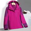 Autumn and Winter Outdoor Large Size Jacket Women's Three-in-one Two-piece Set Thickened Removable Fleece Liner