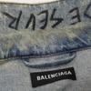 Balenciaga [Domestic Regular] 562529 Graphic Oversized Denim Jacket 46 Blue / multicolorUsed