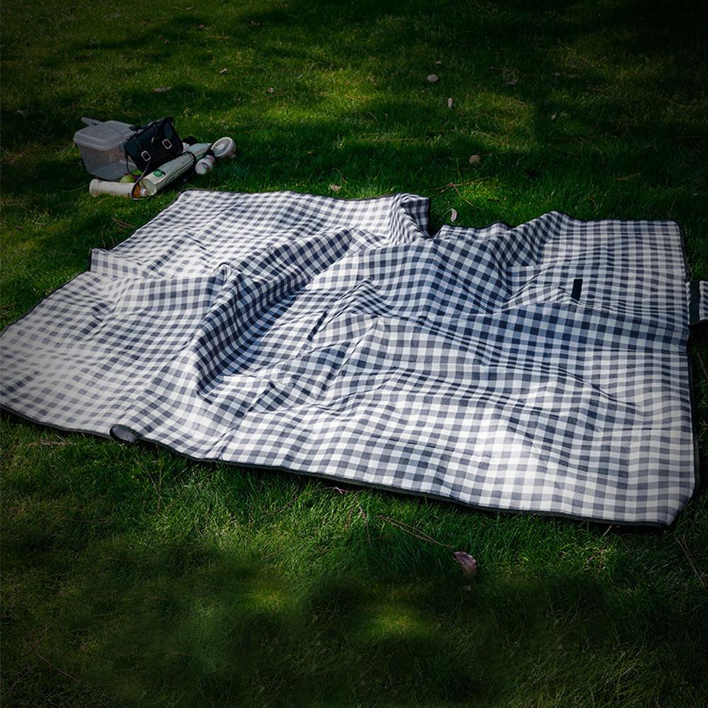 Outdoor Portable Machine Washable Oxford Cloth Picnic Pad Moistureproof Thicken Beach Ground Matblue White