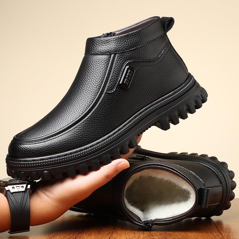 

Зимние мужские ботинки Martin из кожи и хлопка с бархатом 2024 года 9198 feet, size 39 чёрный