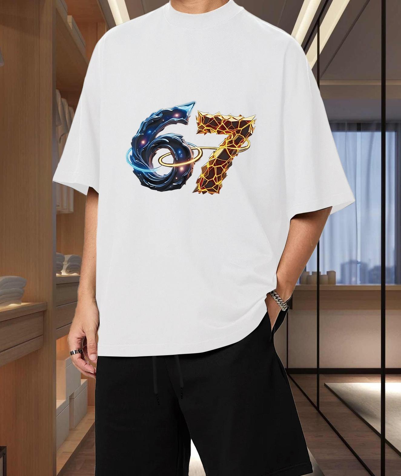 Casual Printed Short Sleeve Outfit , Stylish & Loose, Perfect for Weekend Outings S