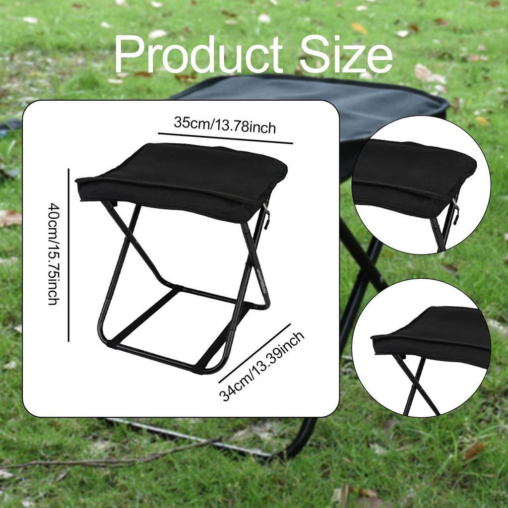 Camping Folding Stool Compact Oxford Cloth Chair for Outdoor Activities