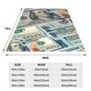 Giant Money Background 100 Dollar Bills Manga  Blanket Soft Warm Flannel Throw Blanket Bedding for Bed Picnic Travel Home Couch