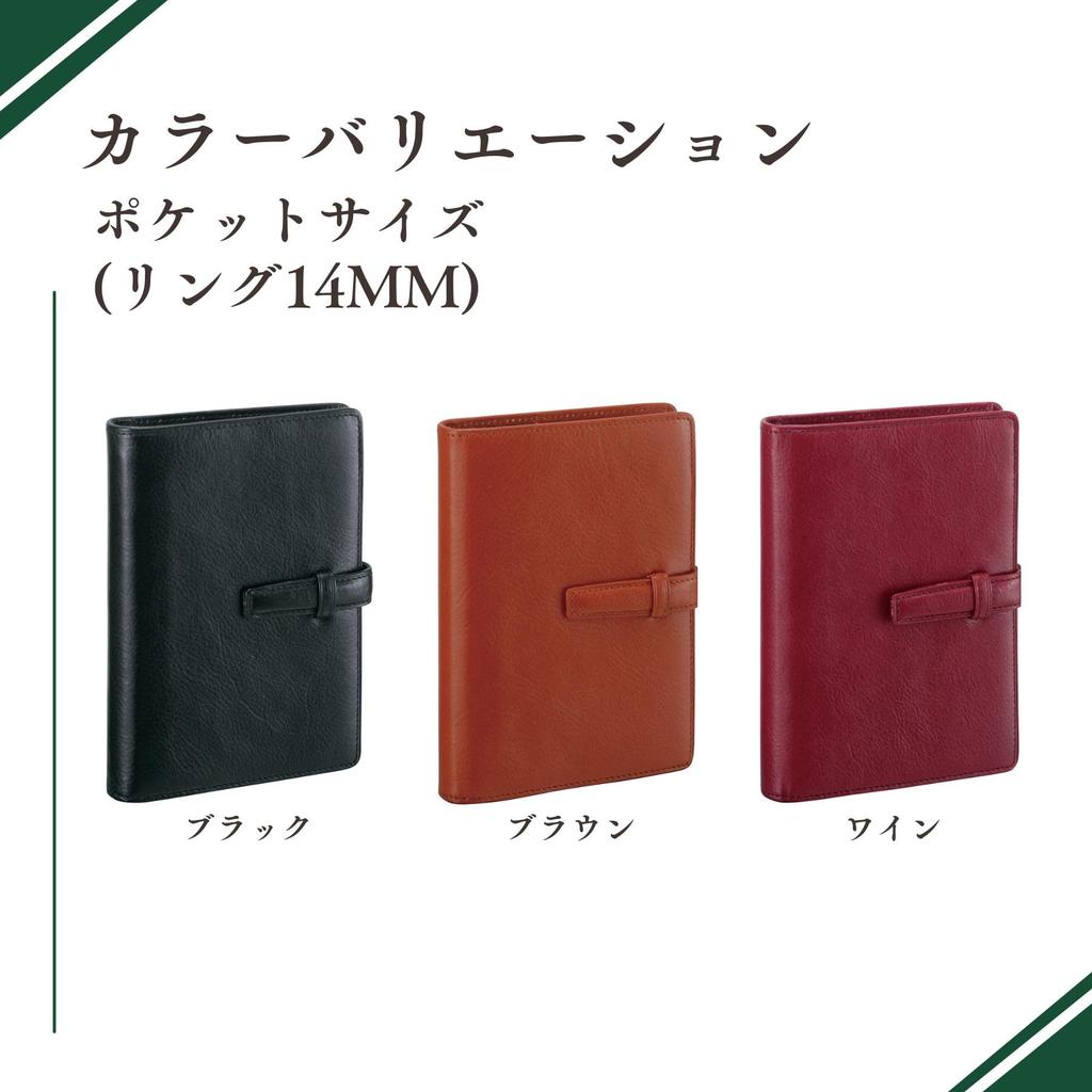 Raymay Fujii Davinci Standard Pocket System Planner, Brown DP3008C