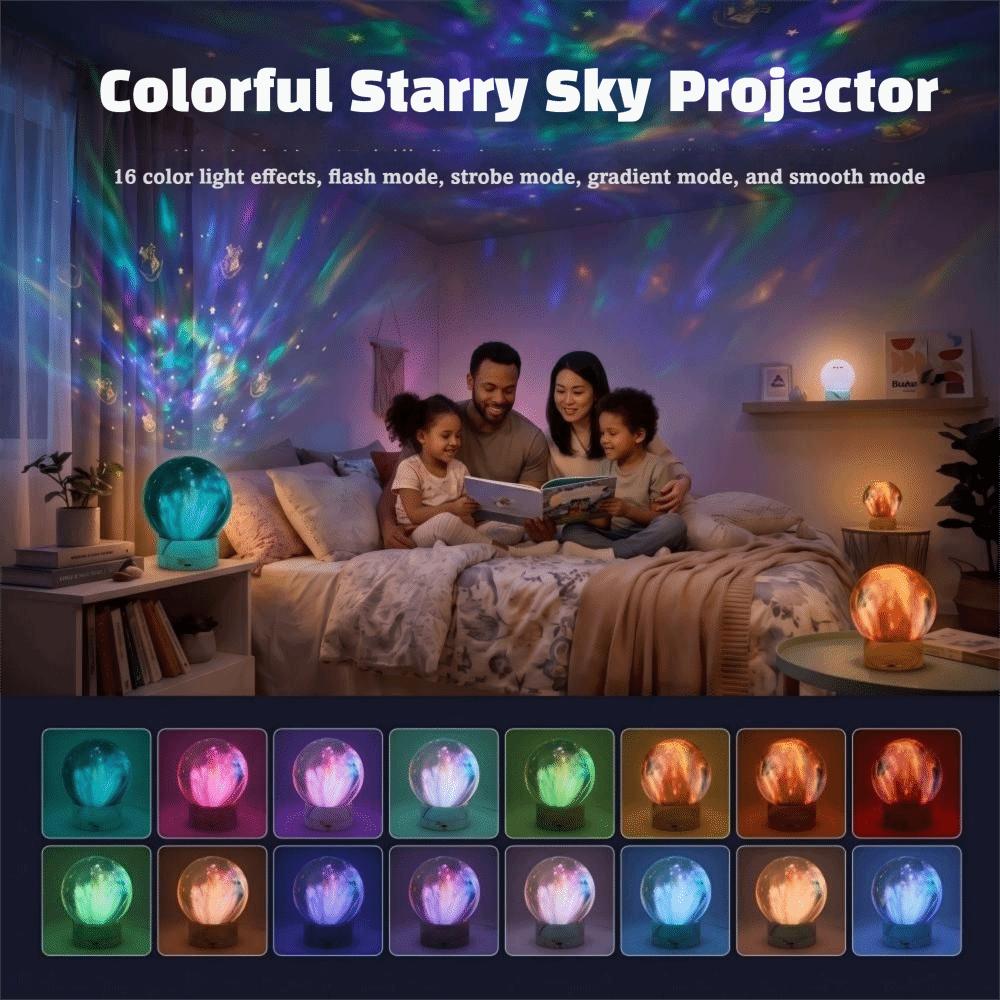 Ambient Mood Light Moon Night Light Portable Galaxy Projection Lamp Star Projector Gift For Kids