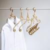 French Palace Style Clothes Hanger Solid Brass Wardrobe Hangers Strong Clothes Coat Hangers Golden Decoration Metal Rack