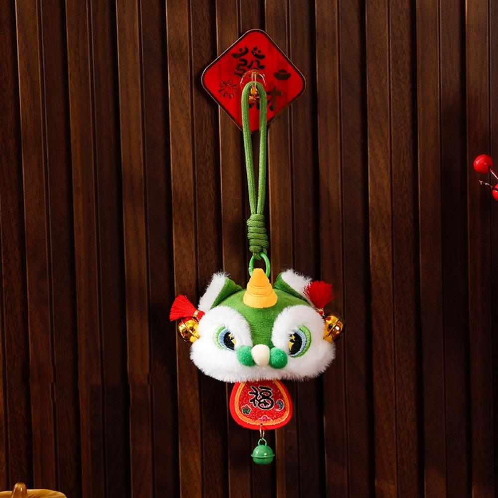 Bell Lion Dance Pendant Fortune Character Chinese New Year Gift  2026 Spring Festival